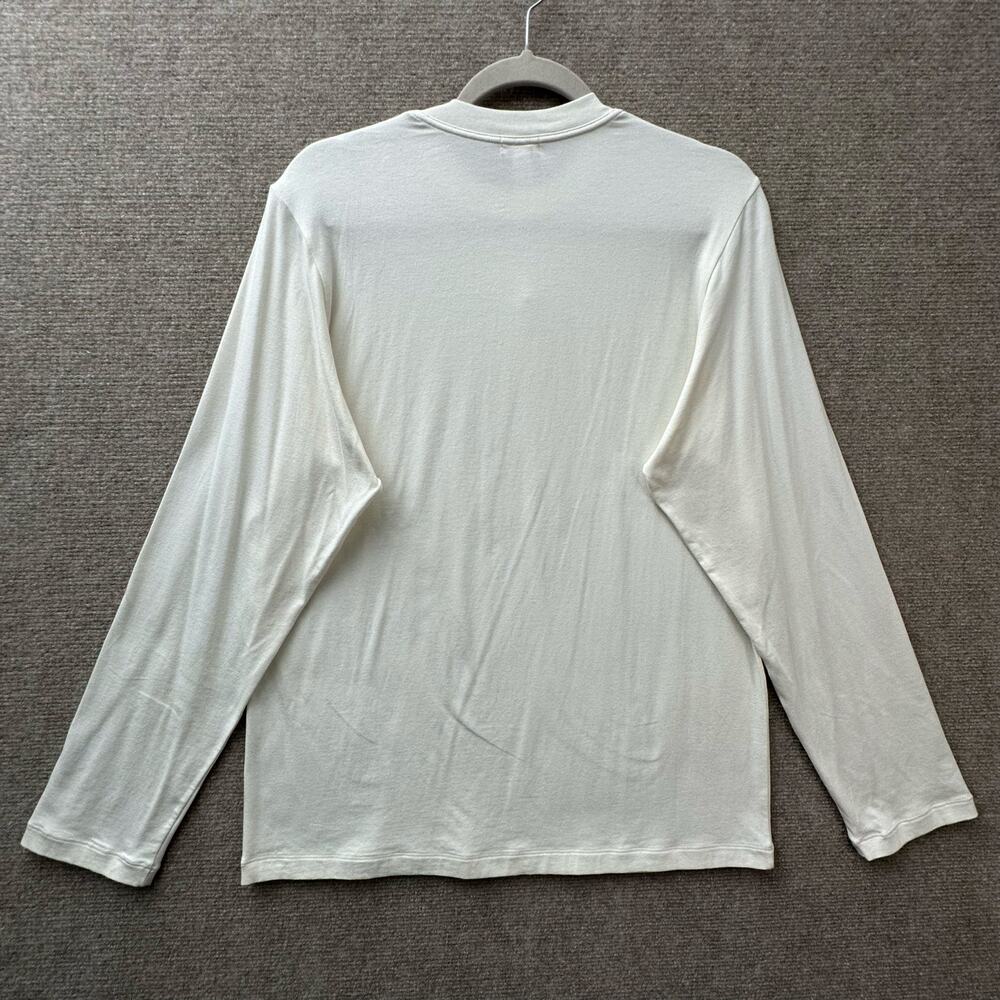 Skims Sz Small Boyfriend Long Sleeve T Shirt in Marble Off White Elevated Basics - Picture 3 of 5